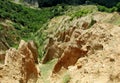 Stobskie piramidy or StobÃ¢â¬â¢s Pyramids unusual shaped red and yellow rock formation Royalty Free Stock Photo